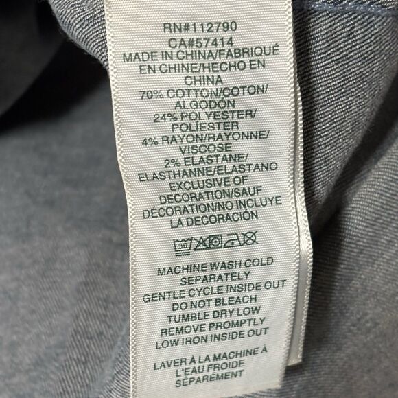 NWT True Religion Georgia Denim Western Shirt Womens L Button Up Jean Shirt - Picture 10 of 10